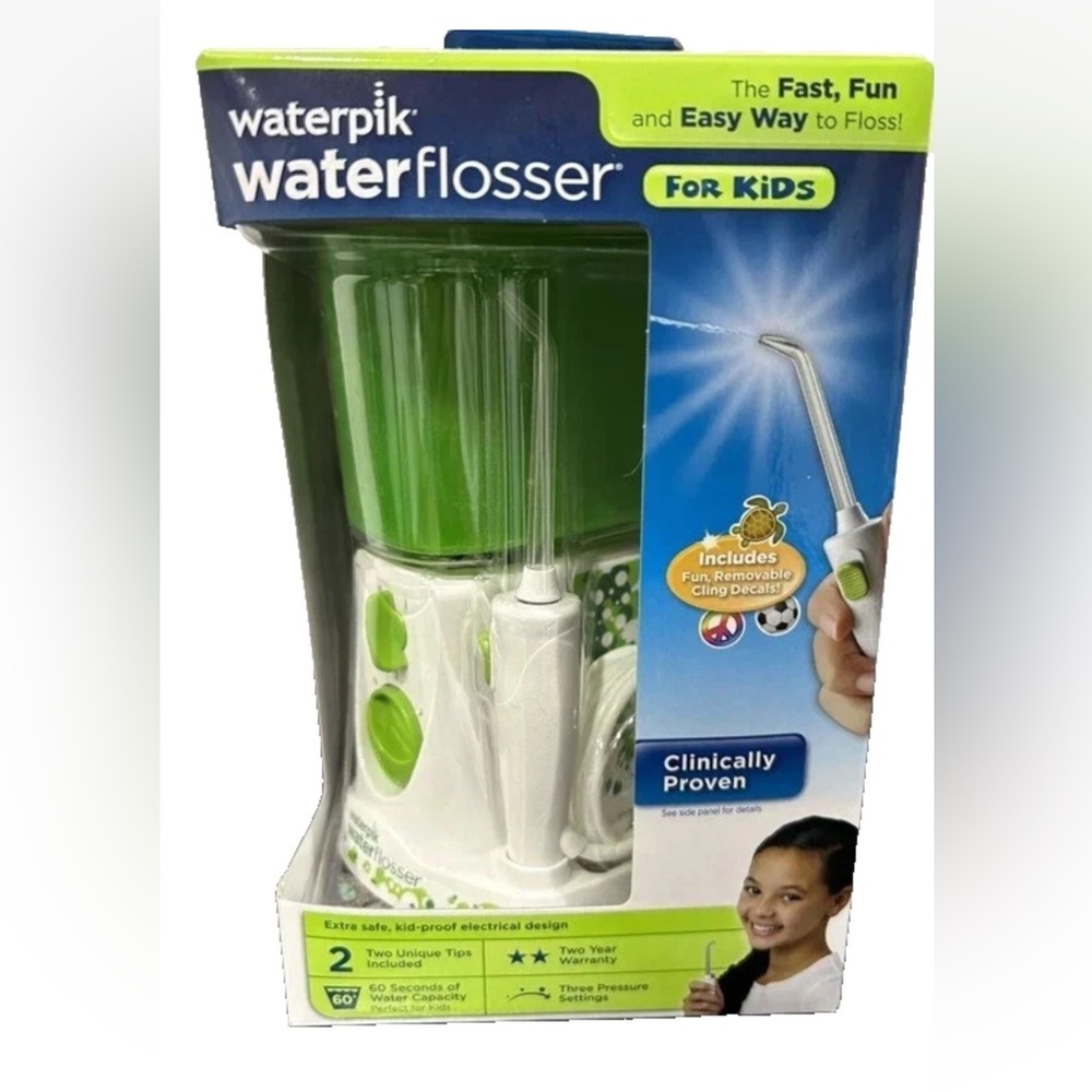 Waterpik Water Flosser for Kids Teeth Braces Cleaner Easy Kidproof Design.
